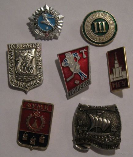 7 шт значков