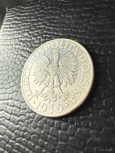5 злотых 1936 года Кораблик