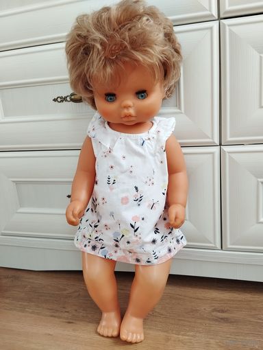 Куколка ГДР пупс большой в коллекцию высота 60 см одежда не родная