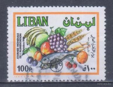 [2485] Ливан 1982. Флора.Плоды.Фрукты. Концовка серии.Гашеная марка.