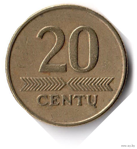 Литва. 20 центов. 1997 г.