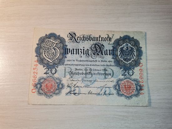 20 марок 1914 года, Германия.