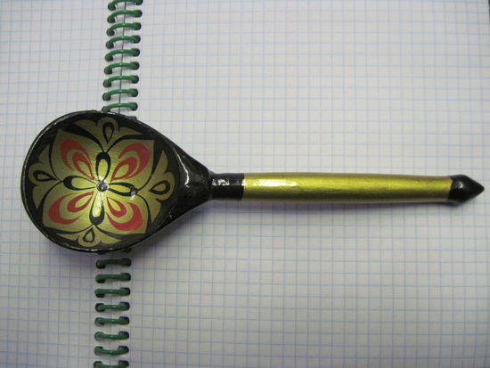 Ложка деревянная Хохлома 18,5 см с рубля!