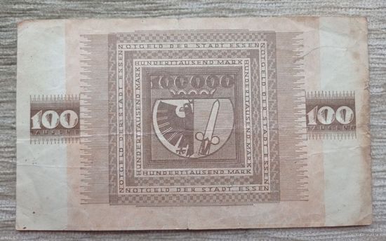 Werty71 Германия 100000 марок 1923 банкнота Гроссгельд Эссен