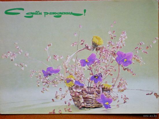Садловская "с днем рождения"  чистая, 1980 г.