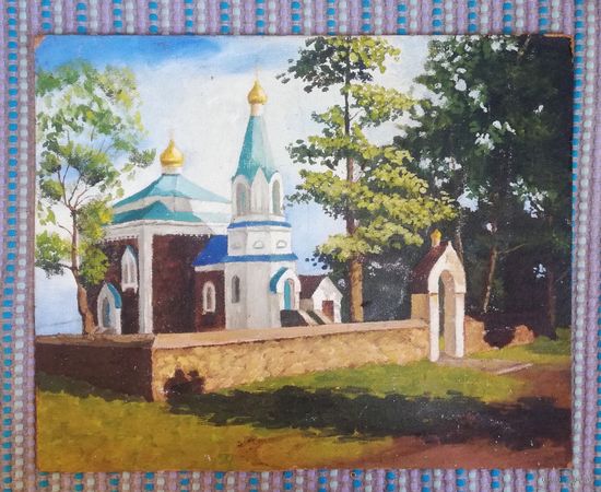Картина на ДВП, акварель или гуашь, 1980-е