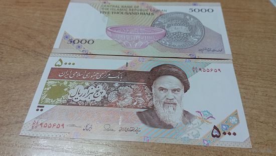 5000  риалов  Иран керамика UNC