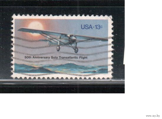 США-1977, (Мих.1298) , гаш.  , Авиация , Самолет(одиночка)