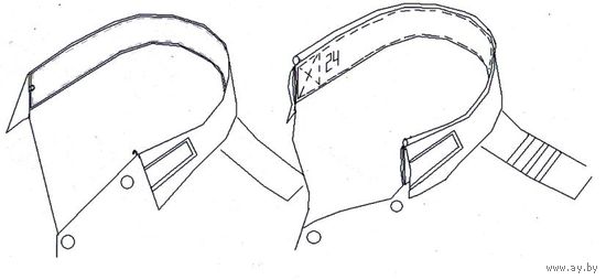 Подворотнички форменные военные армейские 39см-4 шт. 40см-6шт. из СССР