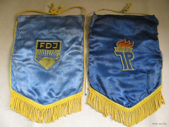 Вымпелы ГДР. FDJ. Комсомол. двухсторонний. остался один