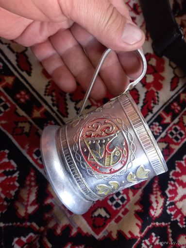 Подстаканник птица СССР алюминий