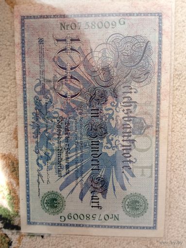 100 марок. 1908. Германия.