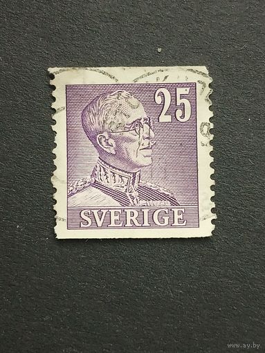 Швеция 1948. Король Густав V и три короны