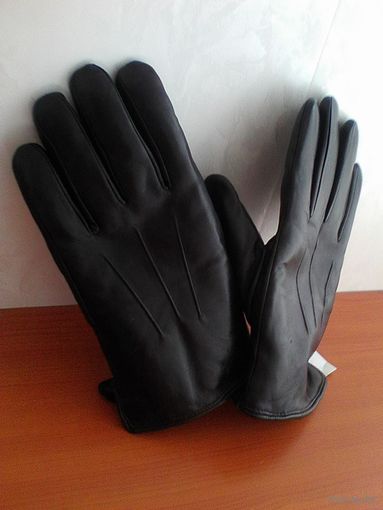 Перчатки Мужские Кожаные на Меху - Размер 10.