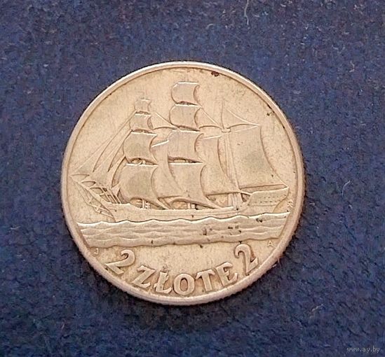 2 злота 1936 кораблик
