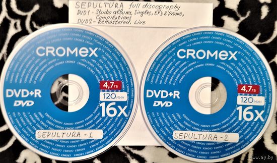 DVD MP3 дискография SEPULTURA (Trash / Groove / Death Metal) - 2 DVD