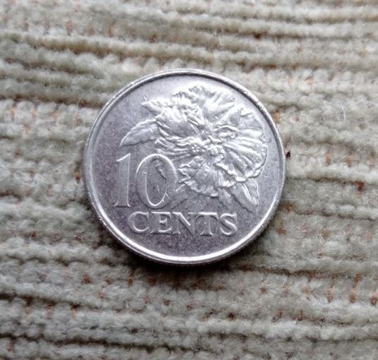 Werty71 Тринидад и Тобаго 10 центов 2002 Цветок Гибискус