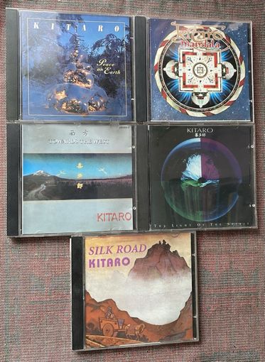 5 CD Kitaro: Peace On Earth, Mandala, Towards The West, The Light Of The Spirit, Silk Road. Цена за 5 дисков!