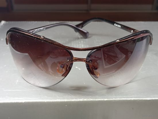 Очки формы KAIDI , Авиатор или капельки с коричневыми градиентными линзами. Предсезонная распродажа Винтажных солнцезащитных очков с рубля !