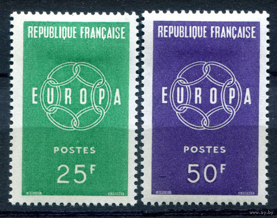 Франция - 1959г. - Europa CEPT - 2 марки - полная серия, MH [Mi 1262-1263]. #2-Fr-39-A-2