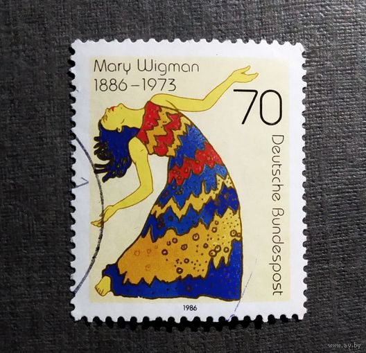 Марка Германия 1986 год Мэри Вигман