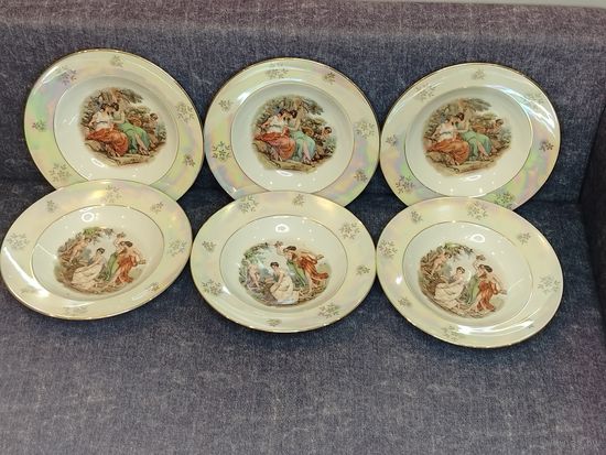 Все лоты с 1 Рубля. Комплект на 6 персон. Германия. ГДР. HENNEBERG PORZELLAN 1777.