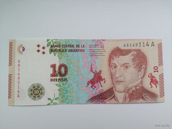 Аргентина 10 UNC c рубля