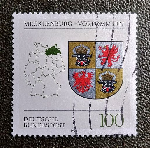 Марка Германия 1993 год Герб