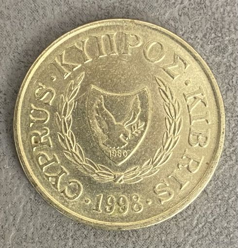 Монета 10 центов 1998 год. Кипр. С рубля без МЦ.