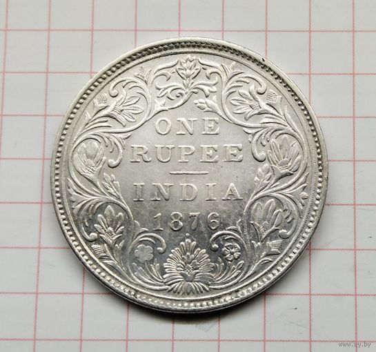 Британская Индия 1876г 1 рупия.