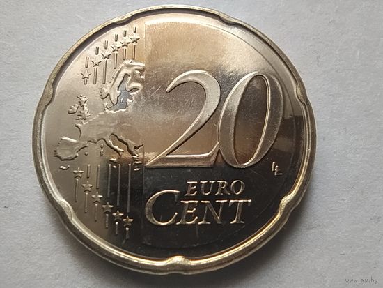 Эстония 20 евроцентов 2011г.(UNC) из стартового пакета