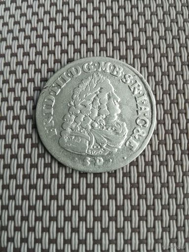 Шесть грошей 1698 года Пруссия.