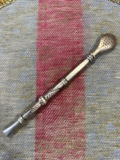 Старинная трубка для питья чая,бамбилья, Европа, много с рубля