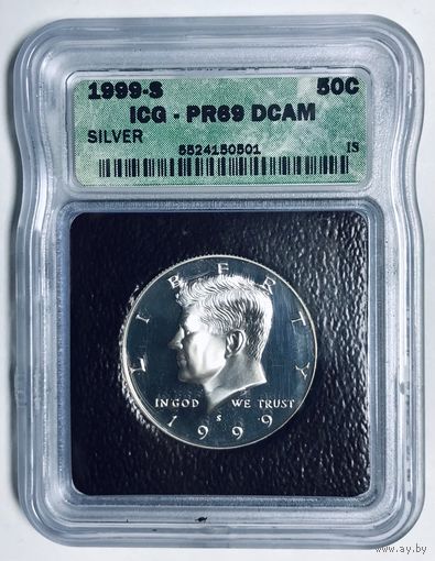 50 центов 1999 s Кеннеди серебро США pr 69 deep cameo