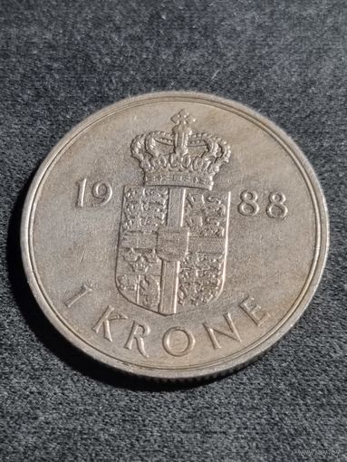 Дания 1 крона 1988