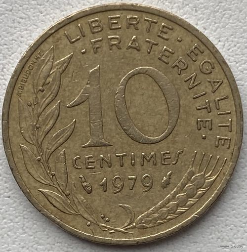 Франция 10 сантимов 1979 г.