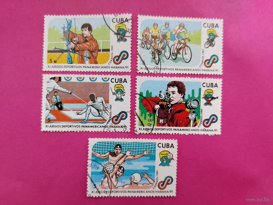 Куба. Спорт. ( 5 марок ) 1989 года. 7-13.