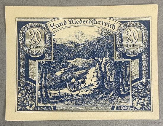 Геллеров Нотгельд Австрия Нидерестерейх, 20 геллеров 1920 год
