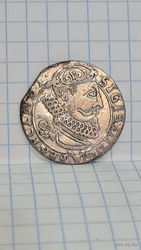 С 1 РУБЛЯ ! МОНЕТА 6 ГРОШЕЙ ВКЛ ПОЛЬША  СРЕДНЕВЕКОВЬЕ СИГИЗМУНД lll 1626 ГОД