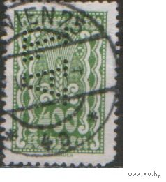 Марка с перфином из серии 1922г. Австрия "Символические сюжеты. Кукурузный початок"