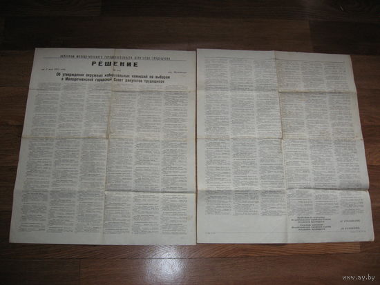 Решение исполкома о проведении выборов 1973 год