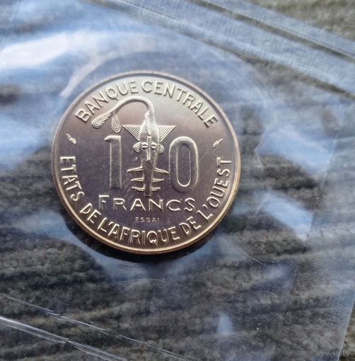 Werty71 Западно-Африканский союз 10 франков 1981 проба ESSAI