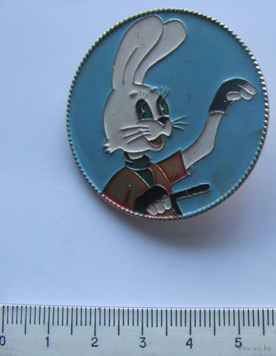Знак Ну погоди, заяц с велосипедом