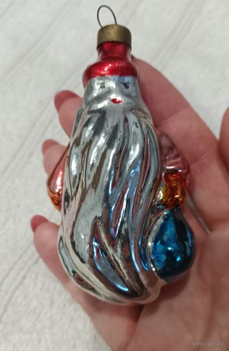 Елочные игрушки, стекло. Дед мороз