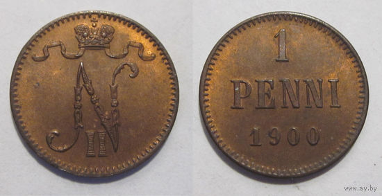 1 пенни 1900 aUNC