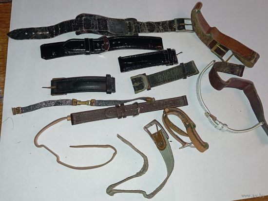 Кожаные ремешки для часов . С рубля