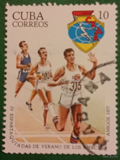 Куба 1977. Спорт. Бег. Марка из серии