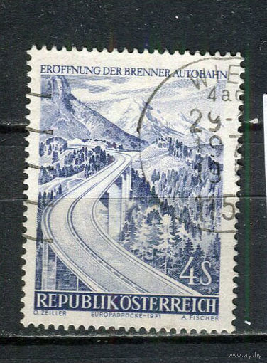 Австрия - 1971 - Открытие автомагистрали Бреннер - [Mi. 1372] - полная серия - 1 марка. Гашеная.  (Лот 11Gz)-T4P35