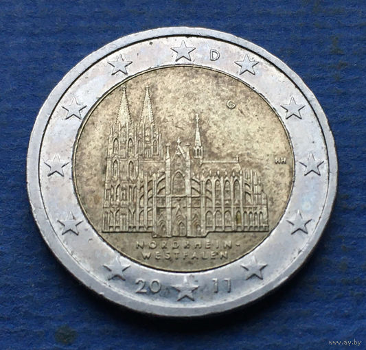 Германия 2 евро 2011 G Северный Рейн-Вестфалия
