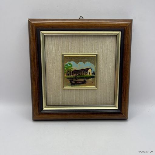 Миниатюра на золоте Лодка. Италия. 3558